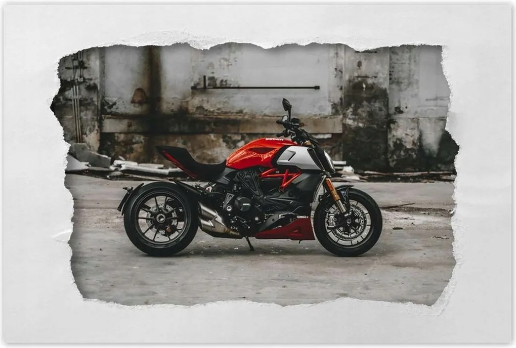 Poszter 60x40 Piros Ducati Motorkerékpár