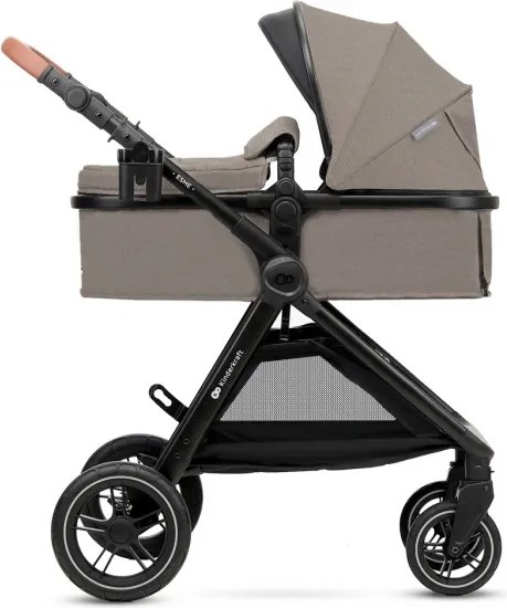KINDERKRAFT - Kombinált babakocsi 3in1 ESME Sand bézs + autósülés MINK PRO