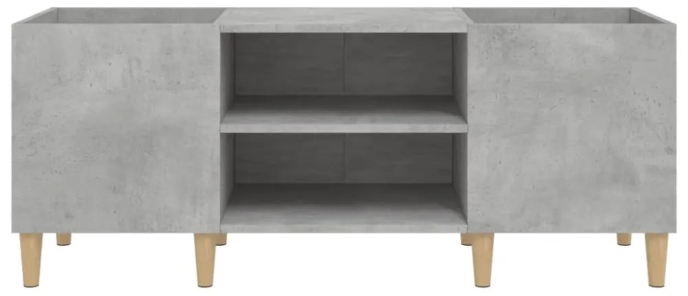 betonszürke szerelt fa hanglemezszekrény 121x38x48 cm