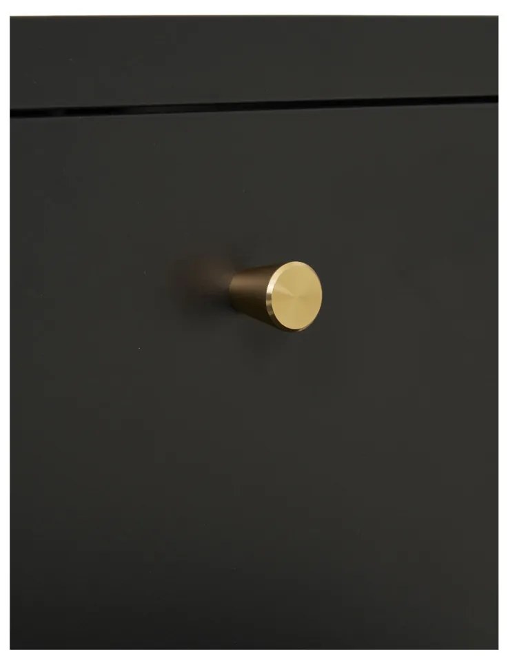 Dalby fiókos szekrény, 2 fiók, acél, fekete 40x40x59,5 cm