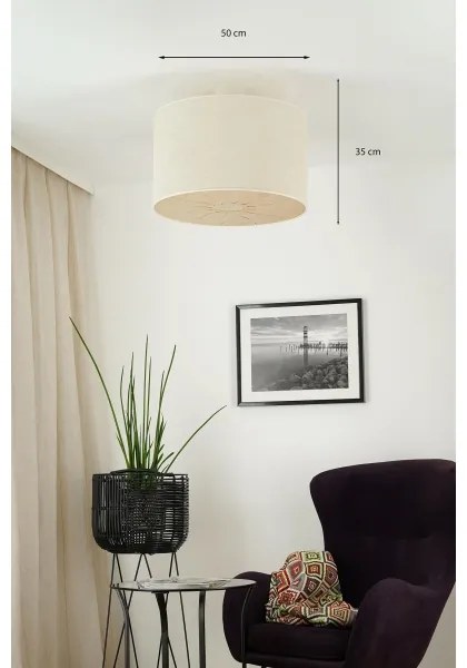 Brilagi COUNTRY ROLLER mennyezeti lámpa 1xE27/15W/230V, 50 cm, krém