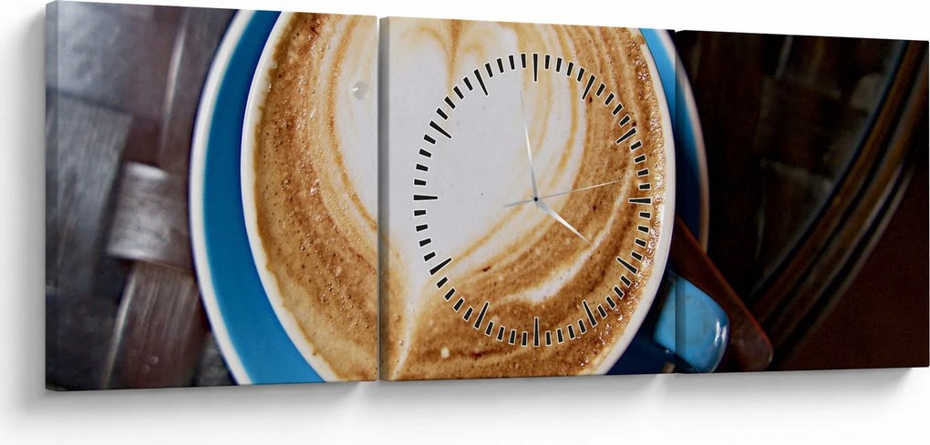 Kép - Latte Art (órával) (90x30 cm)