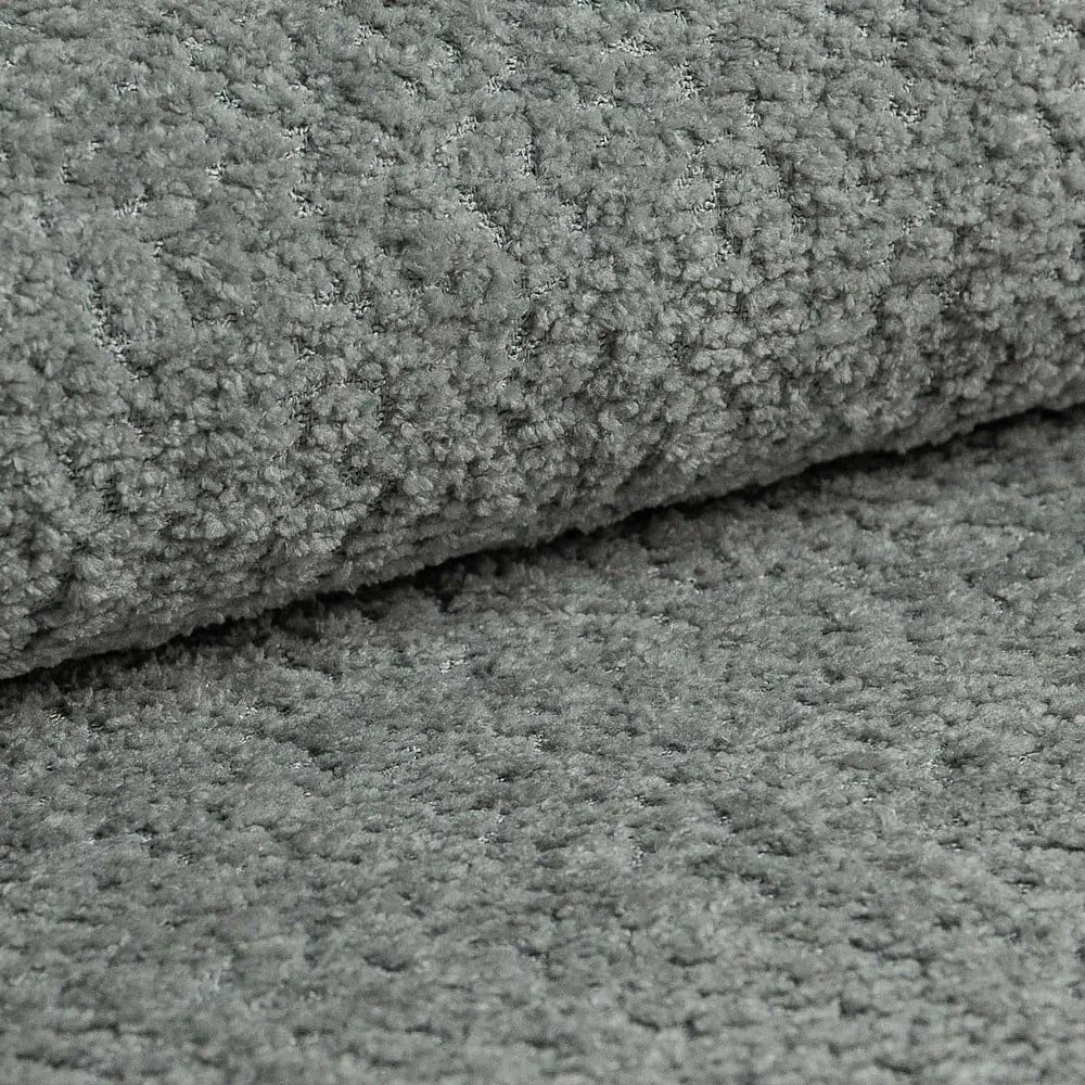 Szürke buklé sarokkanapé (jobb oldali-L alakú) Ariella – Ropez