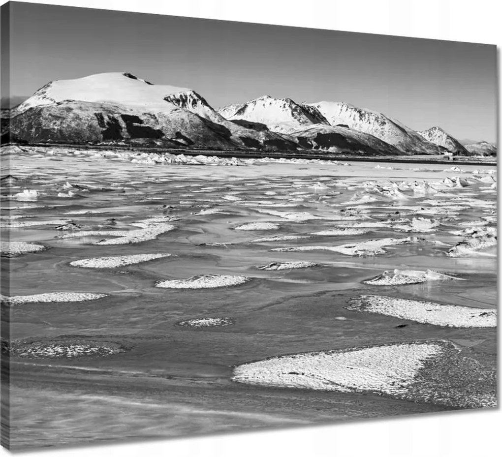 Vászonkép 50x40 Tél Norvégia Tó