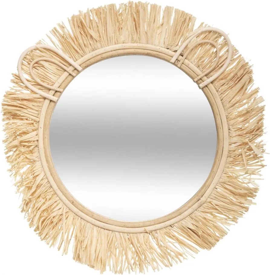 Atmosphera - Gyermek falitükör LION átm. 38 cm rattan/rafia