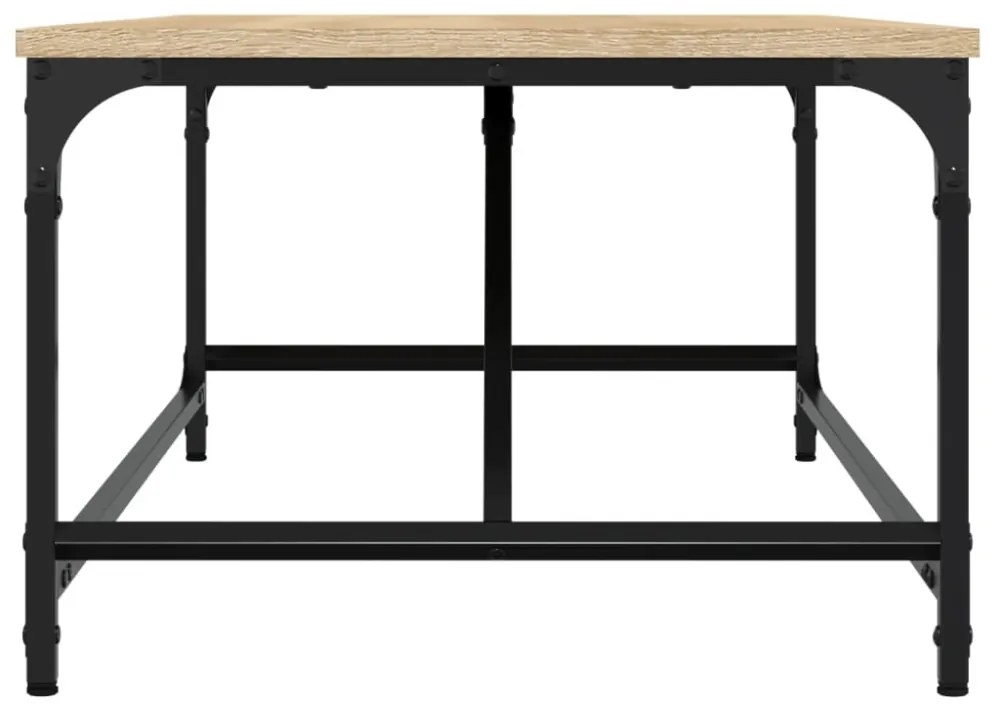 sonoma tölgy színű szerelt fa dohányzóasztal 100x50x35 cm