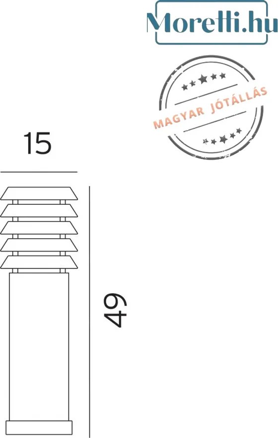 NORLYS 1477GA ALTA Modern Kültéri Állólámpa E27 IP65