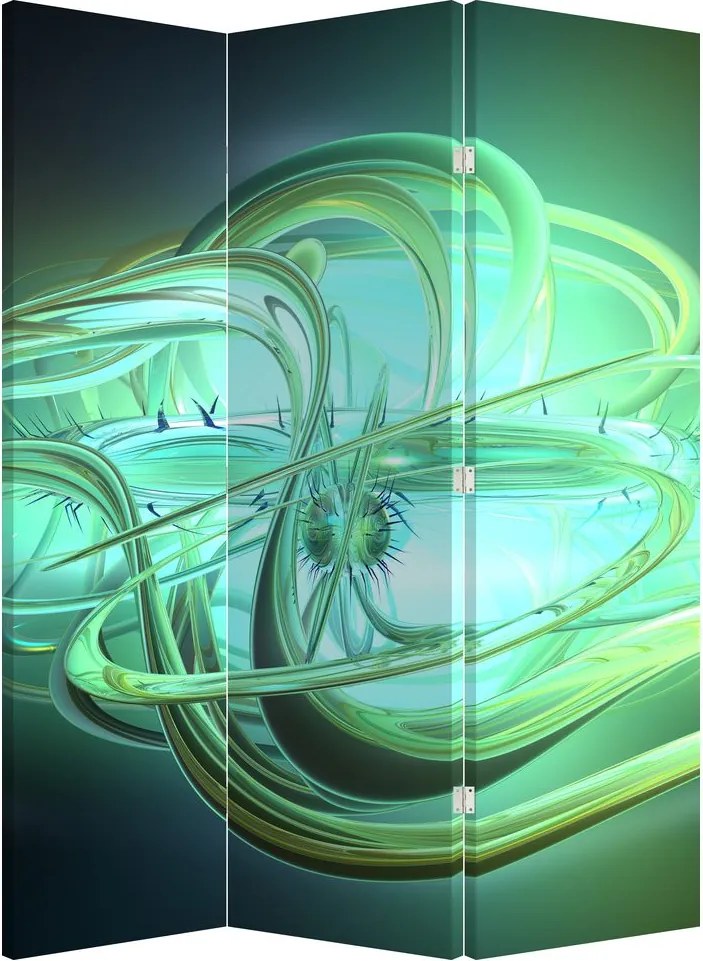Paraván - Zöld absztrakció (126x170 cm)