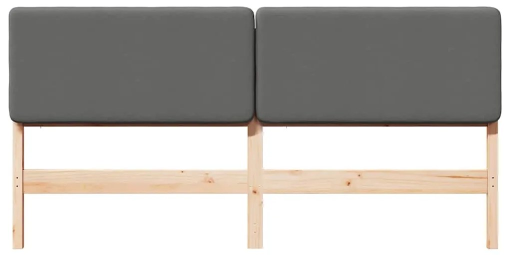 Kárpitozott fejtámla fejtámlával Barna és Világosszürke 180 cm