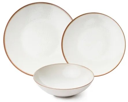 24 darabos bézs porcelán étkészlet