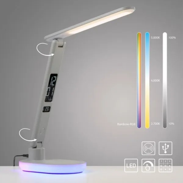 JUST LIGHT. 11018-16 - LED RGBW fényerőszabályozható asztali lámpa TINA LED/4W/230V