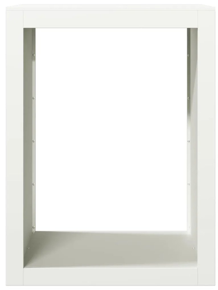 fehér acél tűzifatároló 60 x 40 x 80 cm