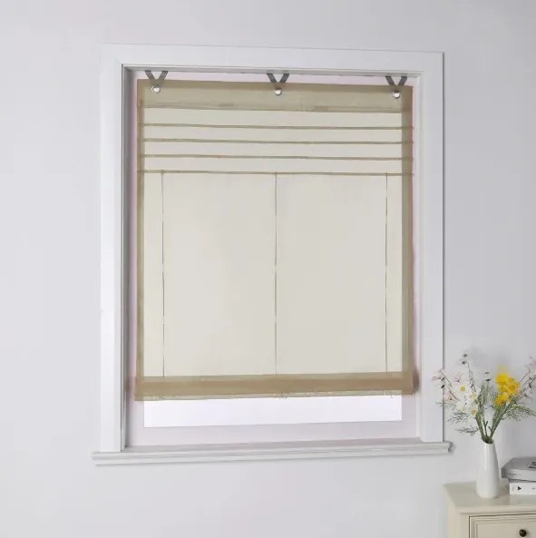 Joyswahl Függöny Akasztós Barna Konyhai 60X140 CM