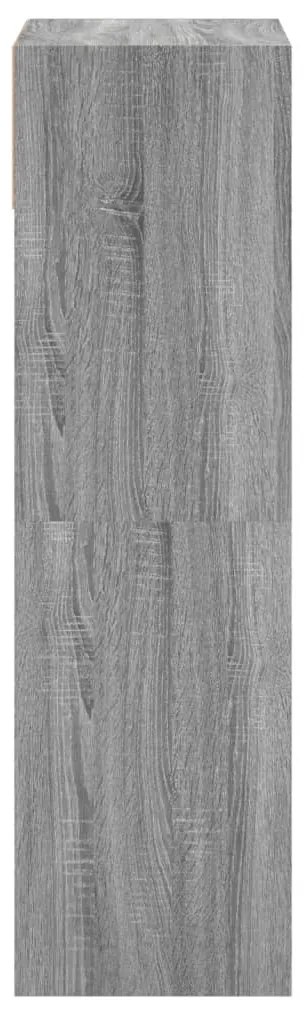 szürke sonoma színű szerelt fa cipőszekrény 60x34x116 cm