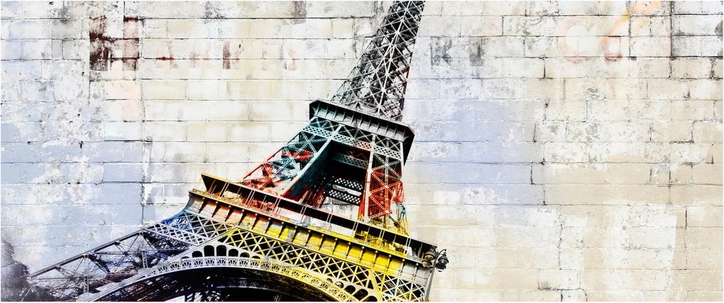 Kép - Az Eiffel-torony digitális művészete (120x50 cm)