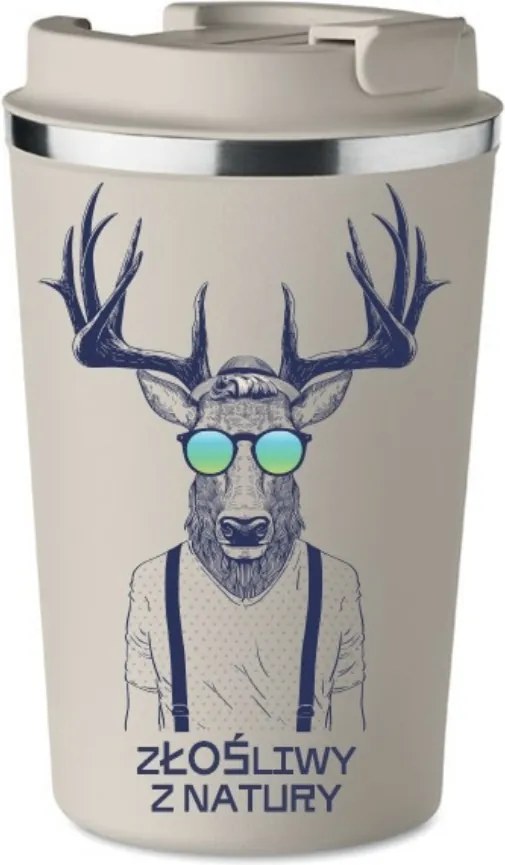 Prémium Termo Bögre bézs Férfi Apák napja Rosszindulatú Irónia KT_374