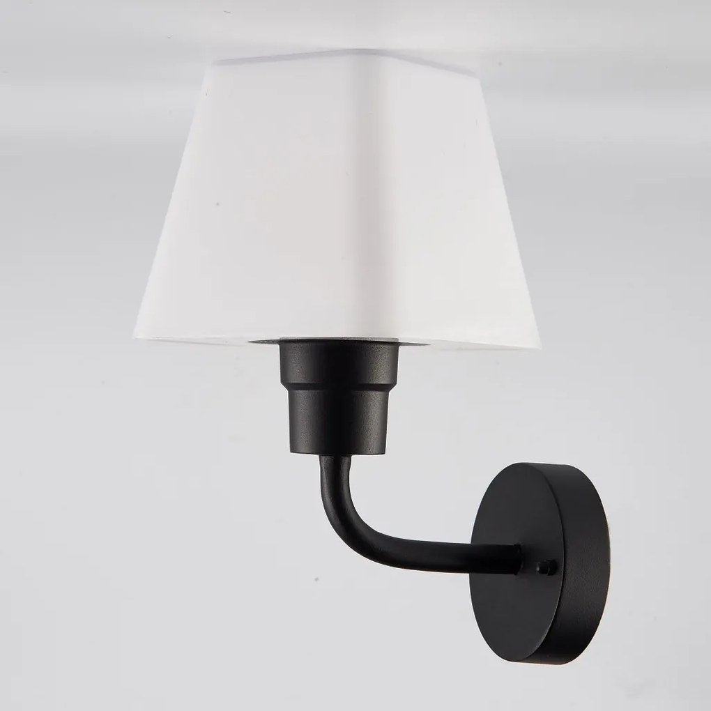 POLUX 312259 GIZA Modern Kültéri Fali Lámpa Fehér, Matt Fekete E27 IP44