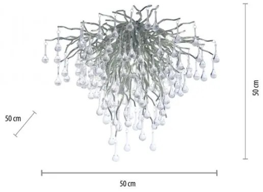 Paul Neuhaus 8091-55 - Felületre szerelhető csillár ICICLE 9xG9/40W/230V átm. 50 cm króm