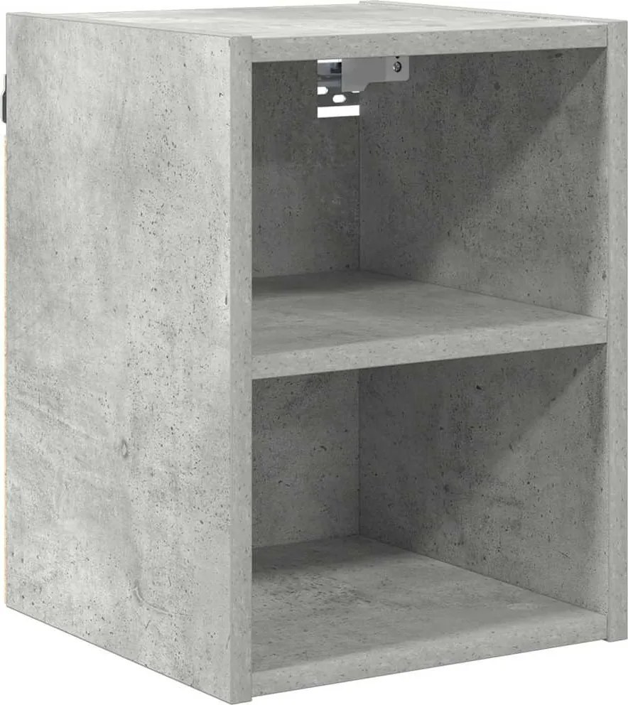 vidaXL Függő szekrény tárolóval Beton Szürke 30 x 29,5 x 40 cm Faanyag