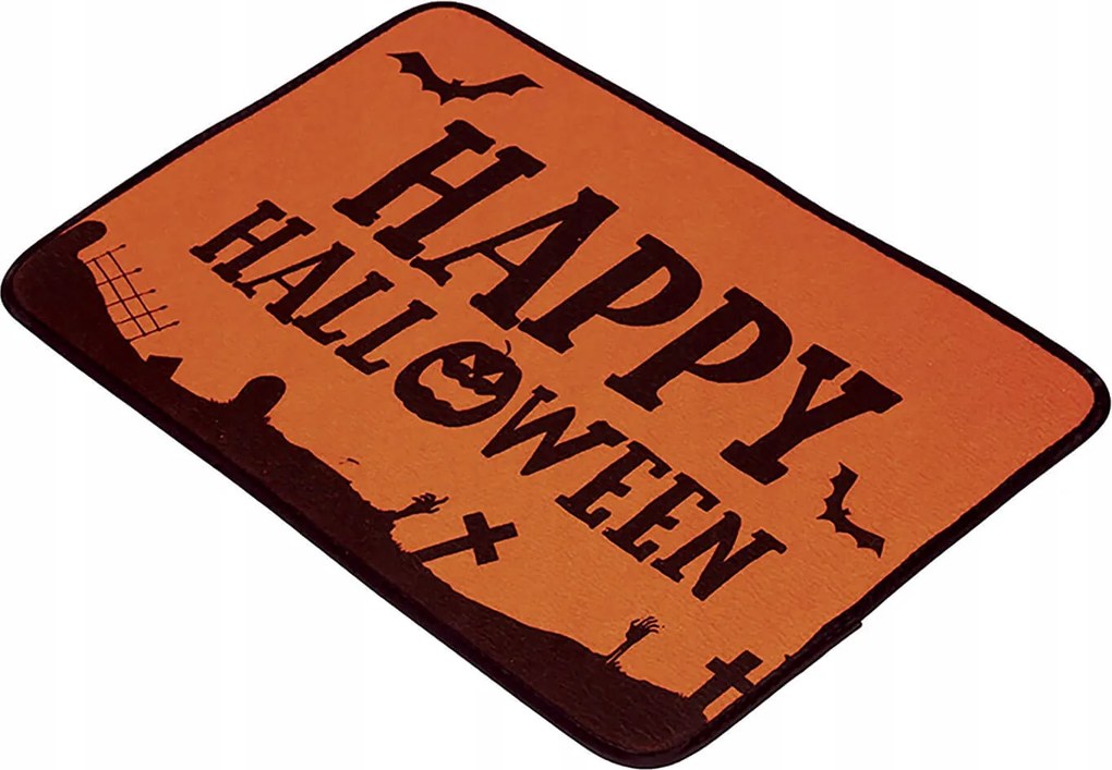 Halloween lábtörlő Narancssárga 40x60 cm Happy Halloween felirat