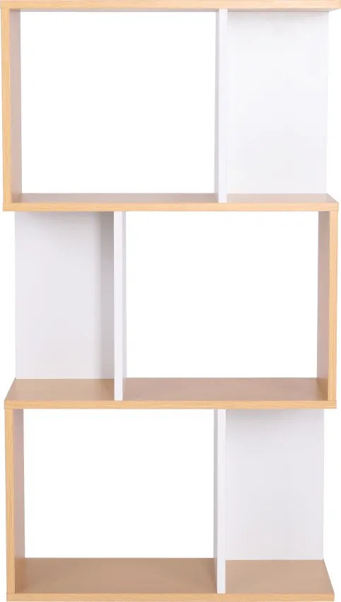 Könyvespolc, tűnyalábos fenyő/fehér, ERDEM NEW TYP 1