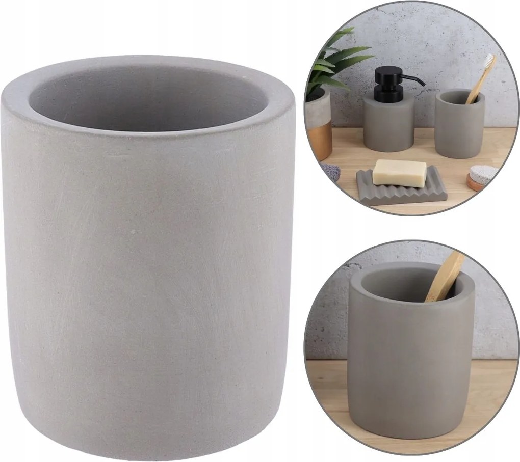 Fürdőszobai Bögre Fogkrém Beton Szürke Modern