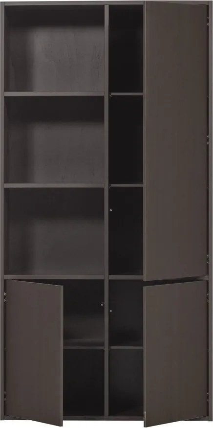 Sötétbarna borovi fenyő moduláris szekrény 108x215 cm Meggy – WOOOD