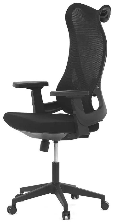 Scaun pivotant de birou negru cu design unic. KA-S248