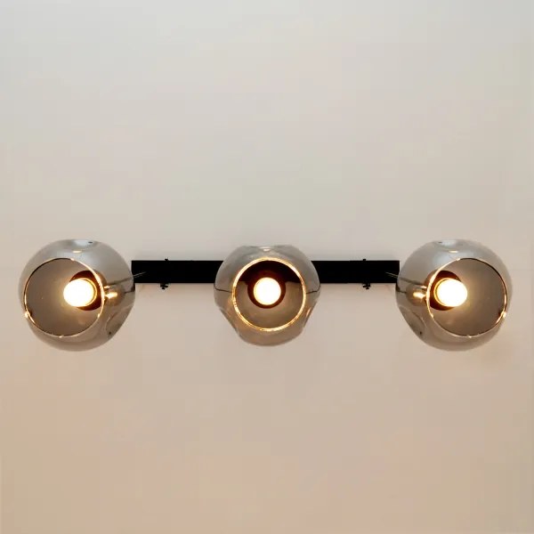 Csillár zsinóron LILI 3xE27/15W/230V fekete/szürke