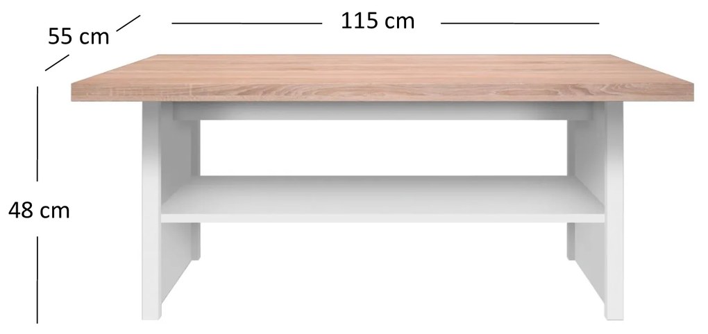 Dohányzóasztal Tianna (fehér). 1053317