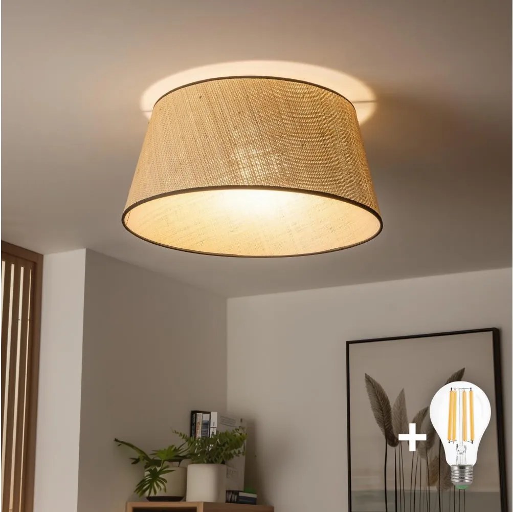 Brilagi - LED felületre szerelhető csillár CERIA, 1xE27/40W/230V, átmérő 50 cm, bézs