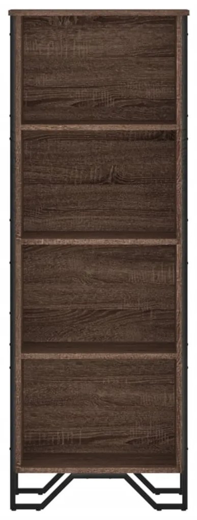 barna tölgy színű szerelt fa könyvszekrény 50 x 31 x 137,5 cm