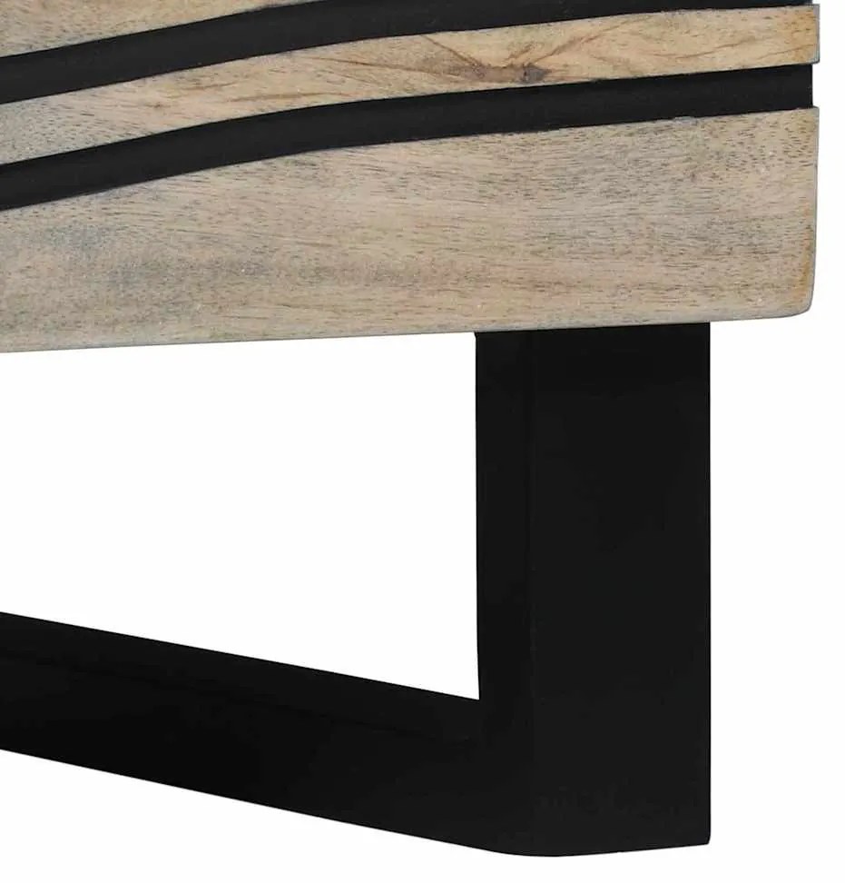 TV Szekrény fiókkal Fehér 70 x 33 x 46 cm tömör mangófa