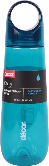 Vízpalack Décor 650 ml Tritan könnyű légmentesen záródó hurokkal Kék