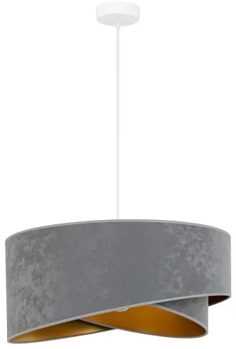 Brilagi - LED Csillár zsinóron LYRA 1xE27/15W/230V szürke/arany