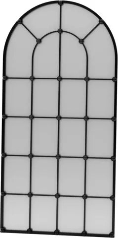 Ovalis tükör, fekete, 90 cm