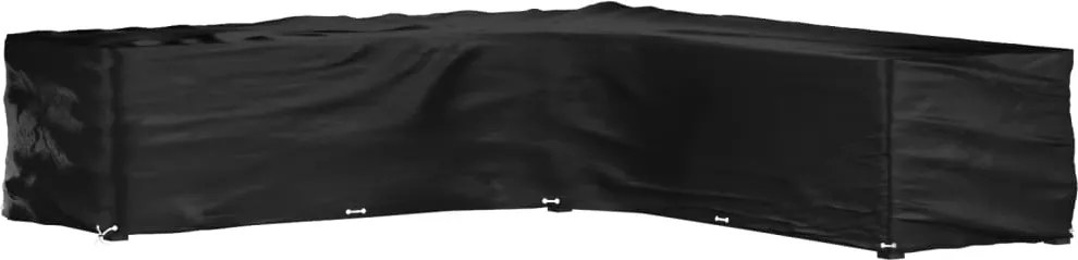 vidaXL L-alakú kerti bútorhuzat 20 fűzőlyukkal 300 x 300 x 70 cm