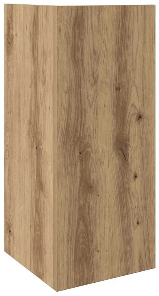 2 db kézműves tölgyszínű kisasztal polccal 25,5 x 27 x 60 cm