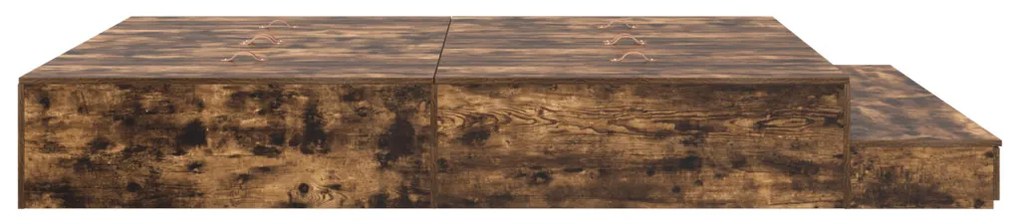 tárolós ágykeret füstölt tölgy 200x200 cm