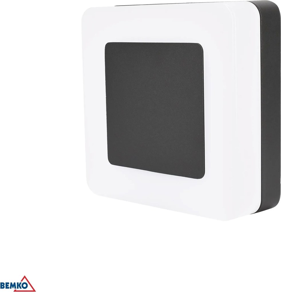 Homlokzati lámpatest Plafon Led fali lámpa 8W Meleg szín 3000K IP65 Grafit