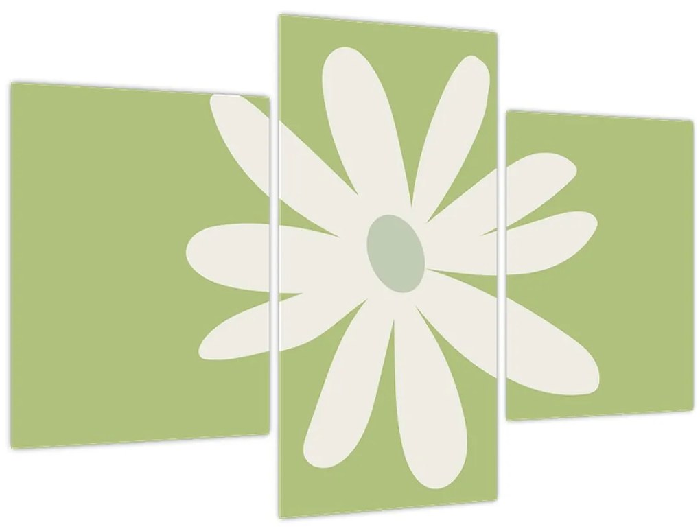 Kép - Hippik, zöld virágok N⁰2 (90x60 cm)