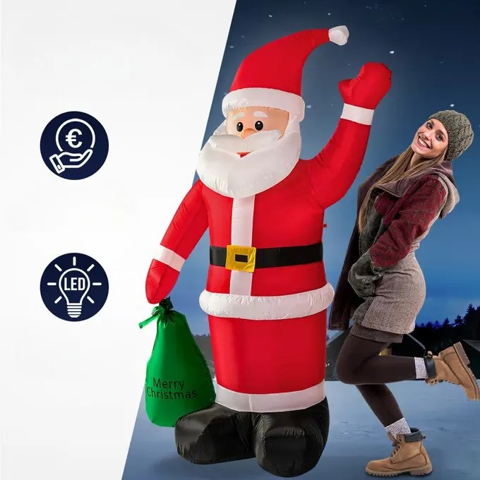 Deuba Felfújható Mikulás 180 cm