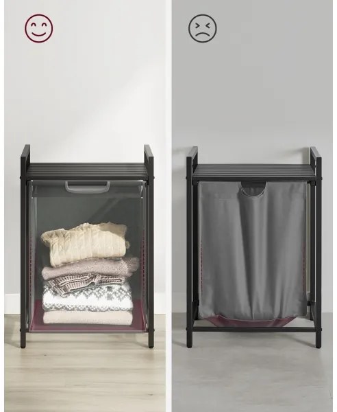 REX mosókosár fekete/szürke