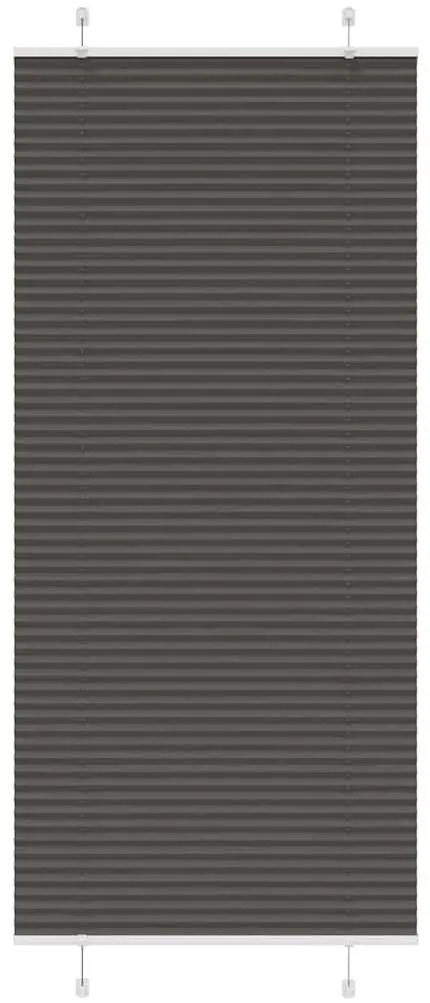 pliszírozott redőny fekete 100x200 cm szövetszélesség 99,4 cm
