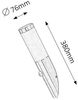 Rabalux 8266 - Kültéri lámpa érzékelővel INOX TORCH 1xE27/25W/230V IP44