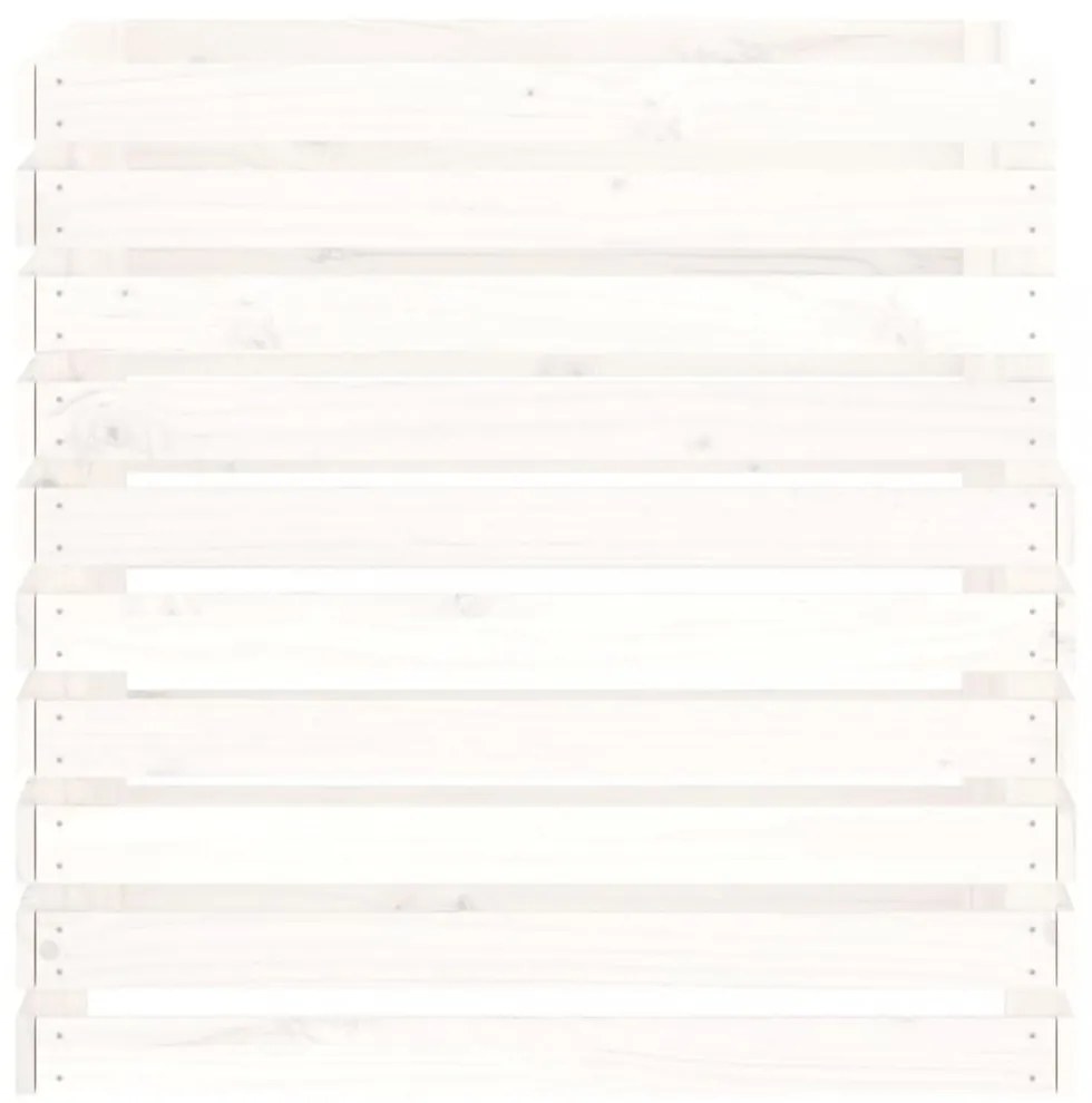 fehér tömör fenyőfa komposztáló 80 x 80 x 78 cm