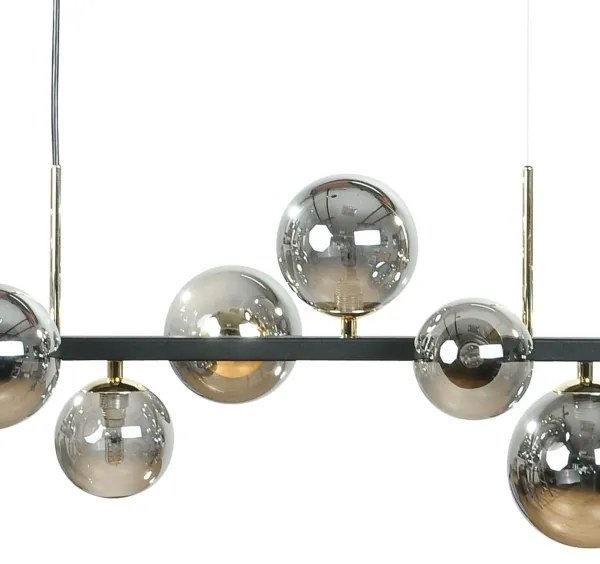 Zuma Line 1214 - SERENITY kábeles csillár 10xG9/8W/230V fekete/füstfekete