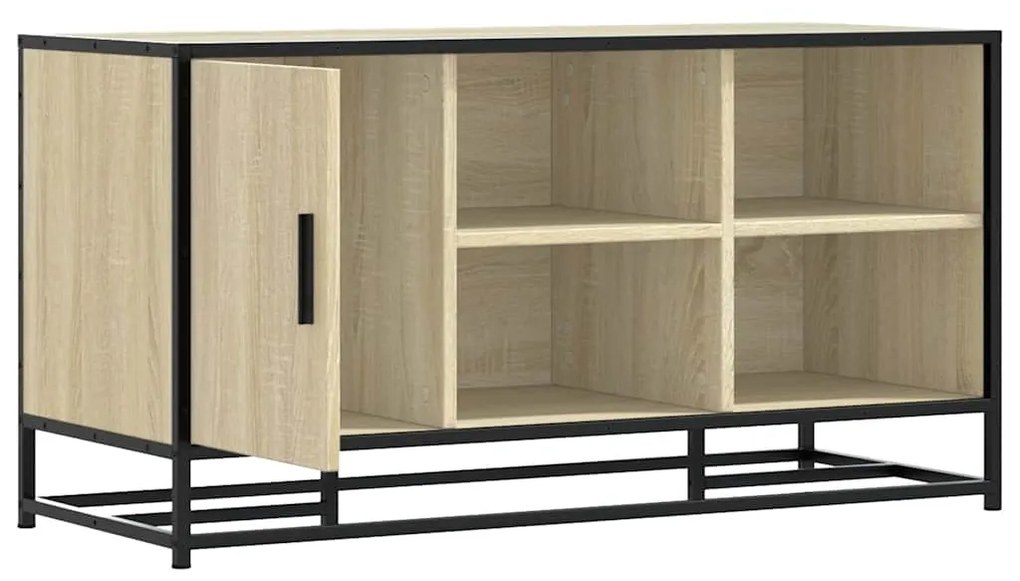 cipőpad Sonoma tölgy 100x40x53,5 cm Gépi fa és fém