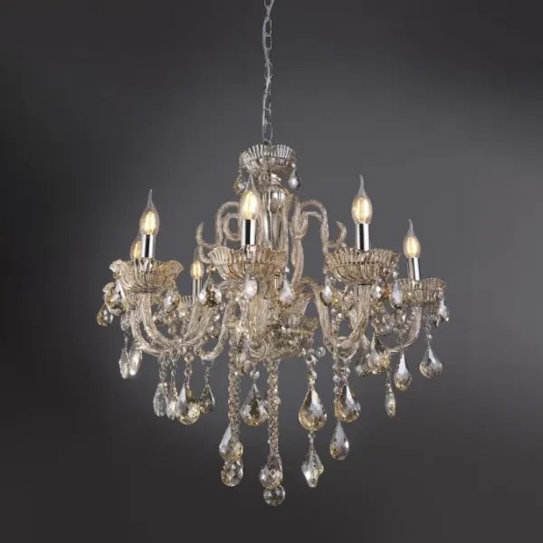 Paul Neuhaus 3081-97 - Kristálycsillár láncon GRACIA 8xE14/40W/230V arany