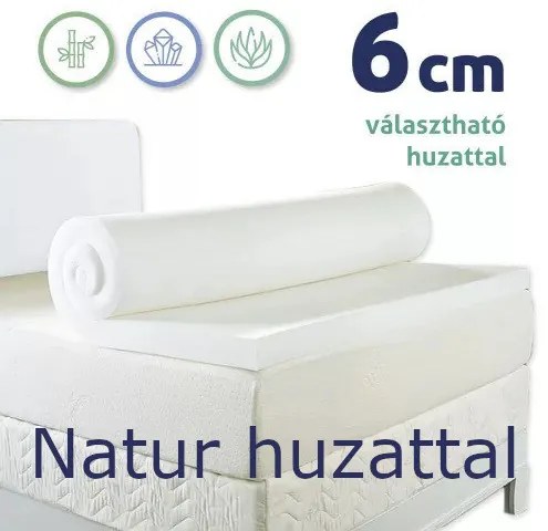Ortho-Sleepy Memory topper fedőmatrac, Antiallergén huzattal, 6cm magas